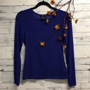 🍁 H&M dark blue long sleeve top
